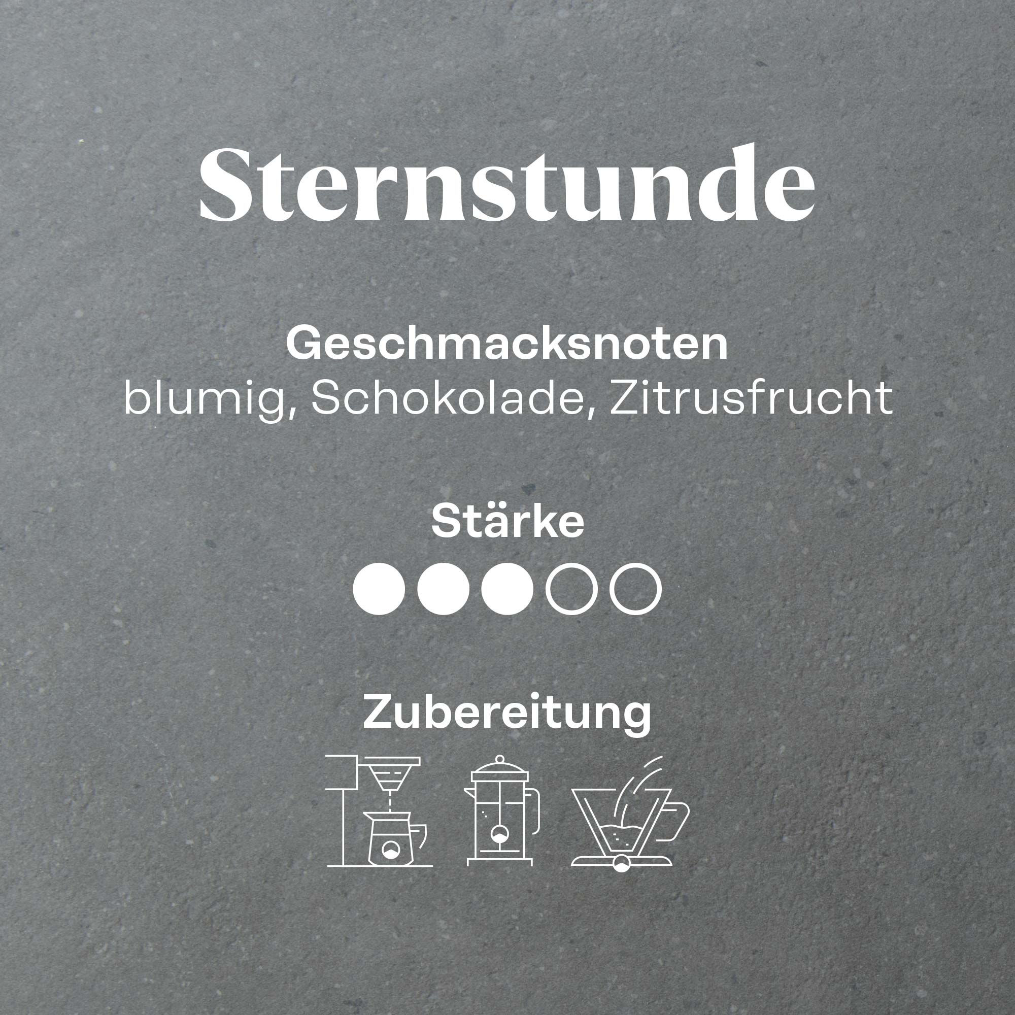 Sternstunde Röstkaffee – Cupping Notes: Blumig & fruchtig mit Schokolade & Zitrusfrucht